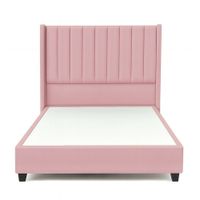 Cama Tapizada Confort Lineal Palo Rosa 2 Plazas