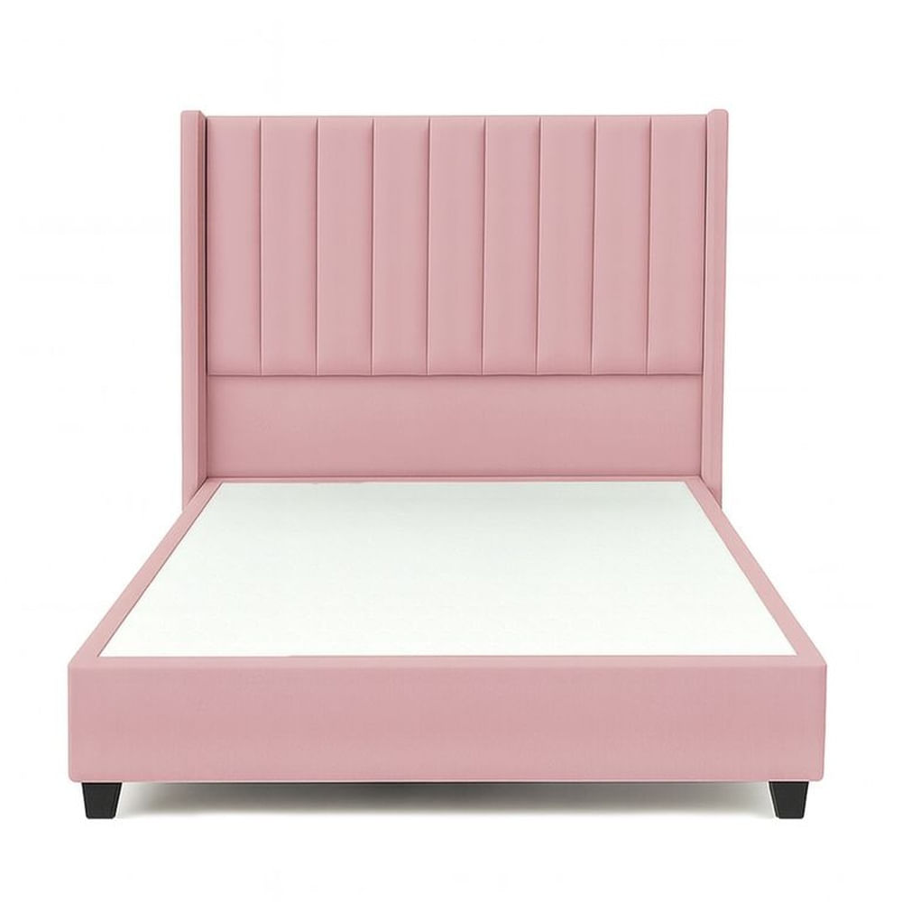 Cama Tapizada Confort Lineal Palo Rosa 2 Plazas