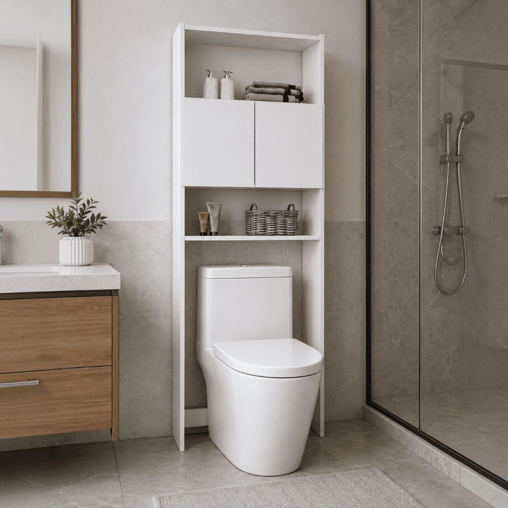 Organizador de Baño Valencia 182x63cm 2 Puertas Movenda Blanco