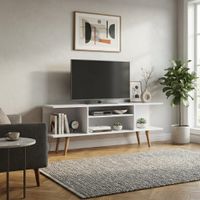 Mesa de TV Montenegro 55 pulgadas Movenda Blanco