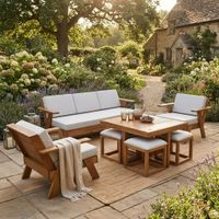 Set de terraza Dominico 9 Personas con Mesa y Banquetas Movenda