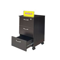 Gavetero de oficina con ruedas SAHIP color Wengue - TEMEL