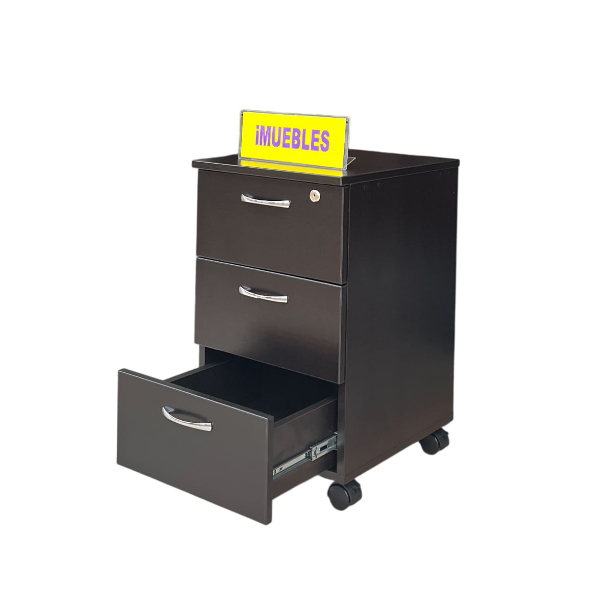 Gavetero de oficina con ruedas SAHIP color Wengue - TEMEL
