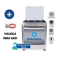COCINA INDURAMA PARMA ZAFIRO CROMA 6 QUEMADORES  MAS Válvula para Gas