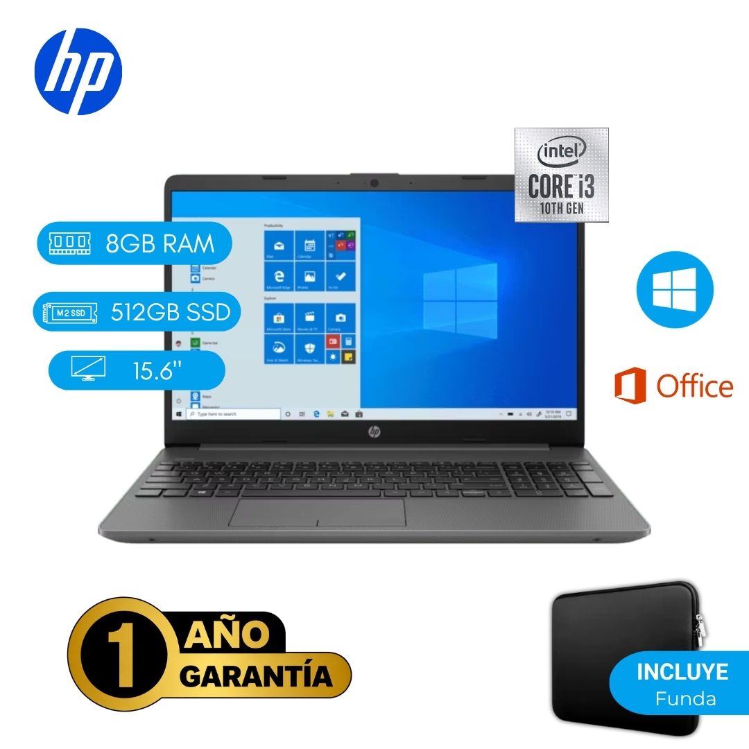 Laptop semi nueva HP 15-dw1085la Core i3 10ma 8GB RAM 512GB SSD