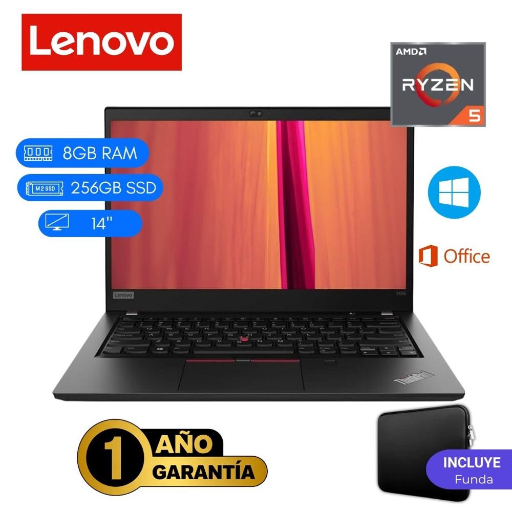 Reacondicionado Laptop  Lenovo ThinkPad T495 Ryzen 5 Pro 8GB RAM 256GB SSD