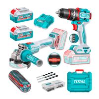 Combo Taladro Percutor 66nm + Amoladora 20v Bl+2bat 4ah/carg