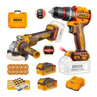 Combo Taladro Percutor 66nm+amoladora 20v Bl Ingco-ckli20256