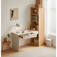 Escritorio con Librero Ganny Ventitas Home Color Rovere y Capri