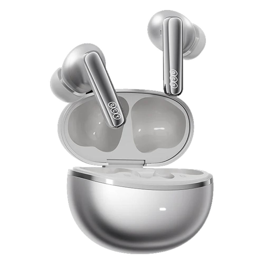 Audífonos Inalámbricos QCY MeloBuds N70 Plateado Bluetooth 6.0 ANC