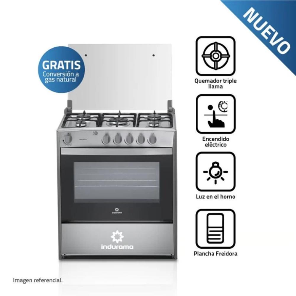 Cocina a Gas INDURAMA 5 Quemadores Cantabria QZ Croma