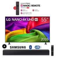 Televisor LG 55"" NANO 4K UHD AI Smart TV 55NU800BPSB + Soundbar HW-B400F