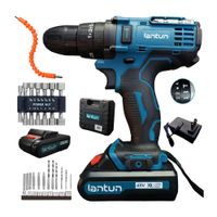 Taladro Percutor 30nm+14 Puntas De Taladro + 2bat4.5ah/carg