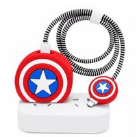 CASE PROTECTOR CAPITAN AMERICA PARA CARGADOR IPHONE