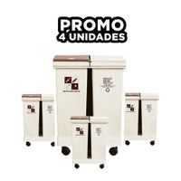 Pack4 Accesorio Doble de Basura 40L para Separar Residuos en Casa Y Regalo Sticker