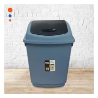 Recipiente de Basura Vaiven con Tapa en Azul y Capacidad 10L Y Regalo Sticker