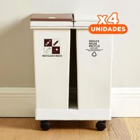 Pack4 Unidad Doble de Basura 40L para Manejo Diario en Casa