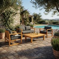 Set de terraza Argos 4 personas con mesa Movenda