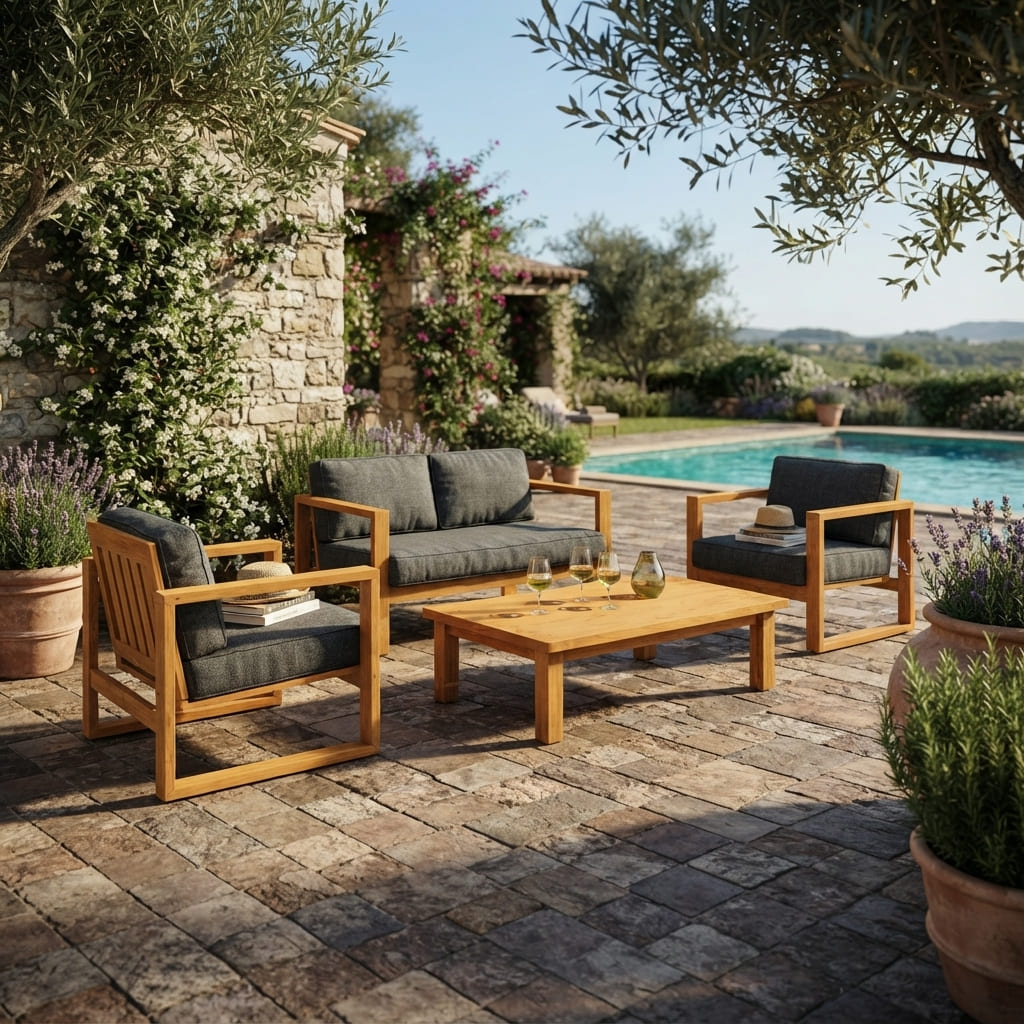 Set de terraza Argos 4 personas con mesa Movenda