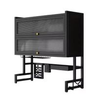 Escurridor De Platos Con Tapa 2 Niveles Negro