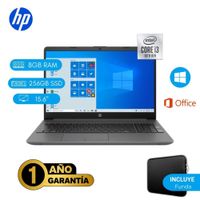 Laptop semi nueva HP 15-dw1085la Core i3 10ma 8GB RAM 256GB SSD 15.6'