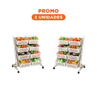 Pack2 Panel Organizador Blanco de Cuatro Niveles con Ocho Bandejas para Casa
