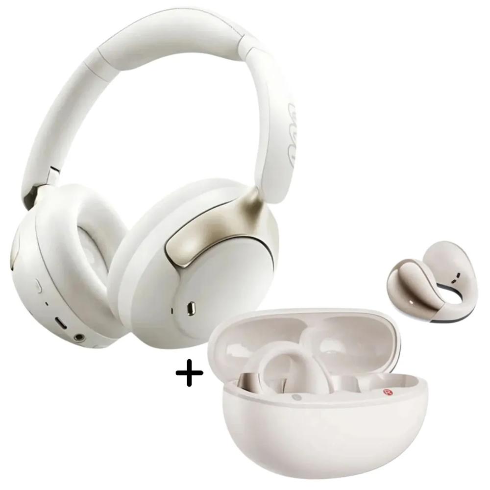 Combo QCY Audífonos H3 Pro Blanco -  Crossky C30 Blanco
