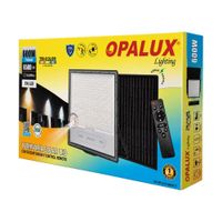Reflector Solar LED Opalux 600W Tricolor Exterior con Control Remoto Impermeable IP65