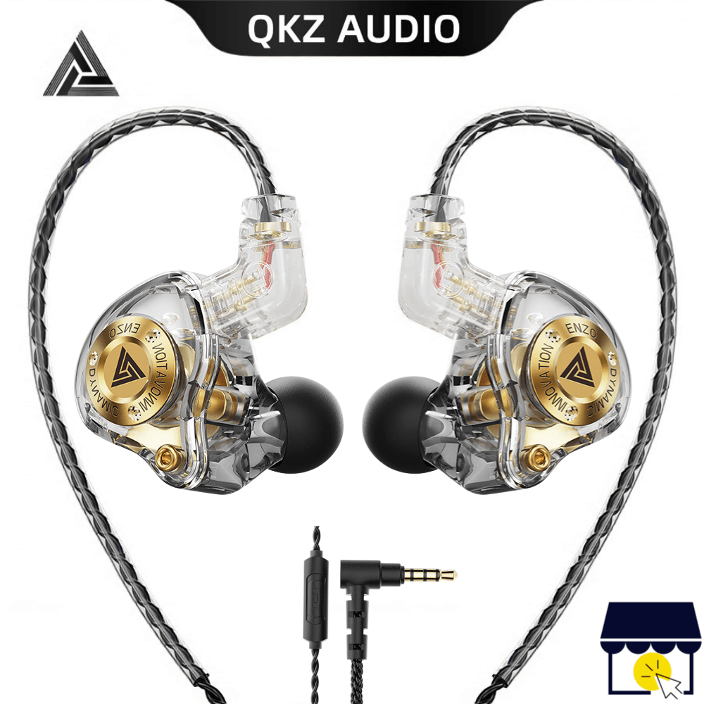 Audífonos QKZ ENZO PRO Hi-Fi con Micrófono - Gris