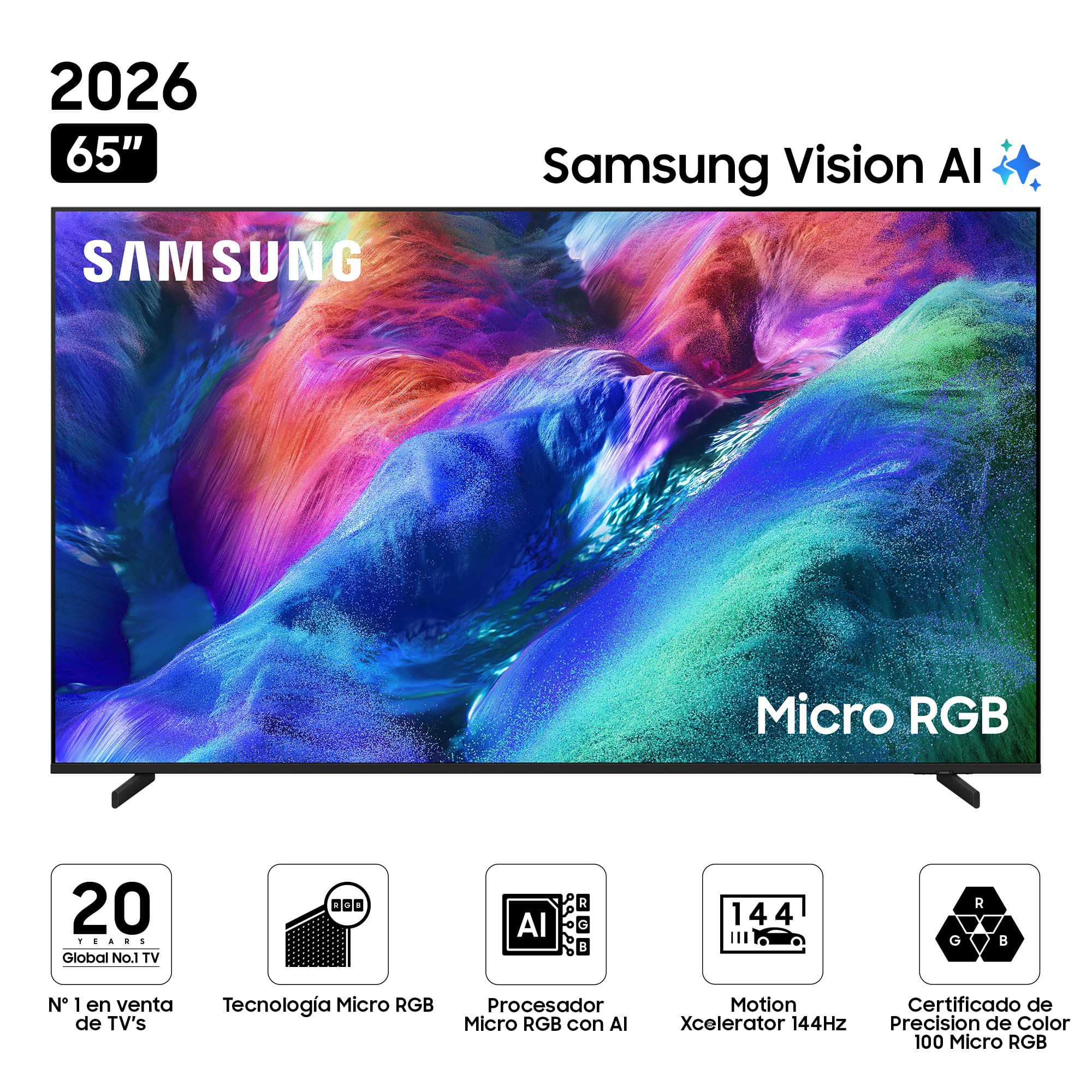 Televisor SAMSUNG Micro RGB 65"" UHD 4K Smart TV R85H Vision AI