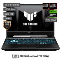 Laptop Gamer ASUS TUF Gaming A15 15.6"" AMD Ryzen 7 (serie 100) 1TB SSD 16GB RTX3050 FA506NCQ-HN046W