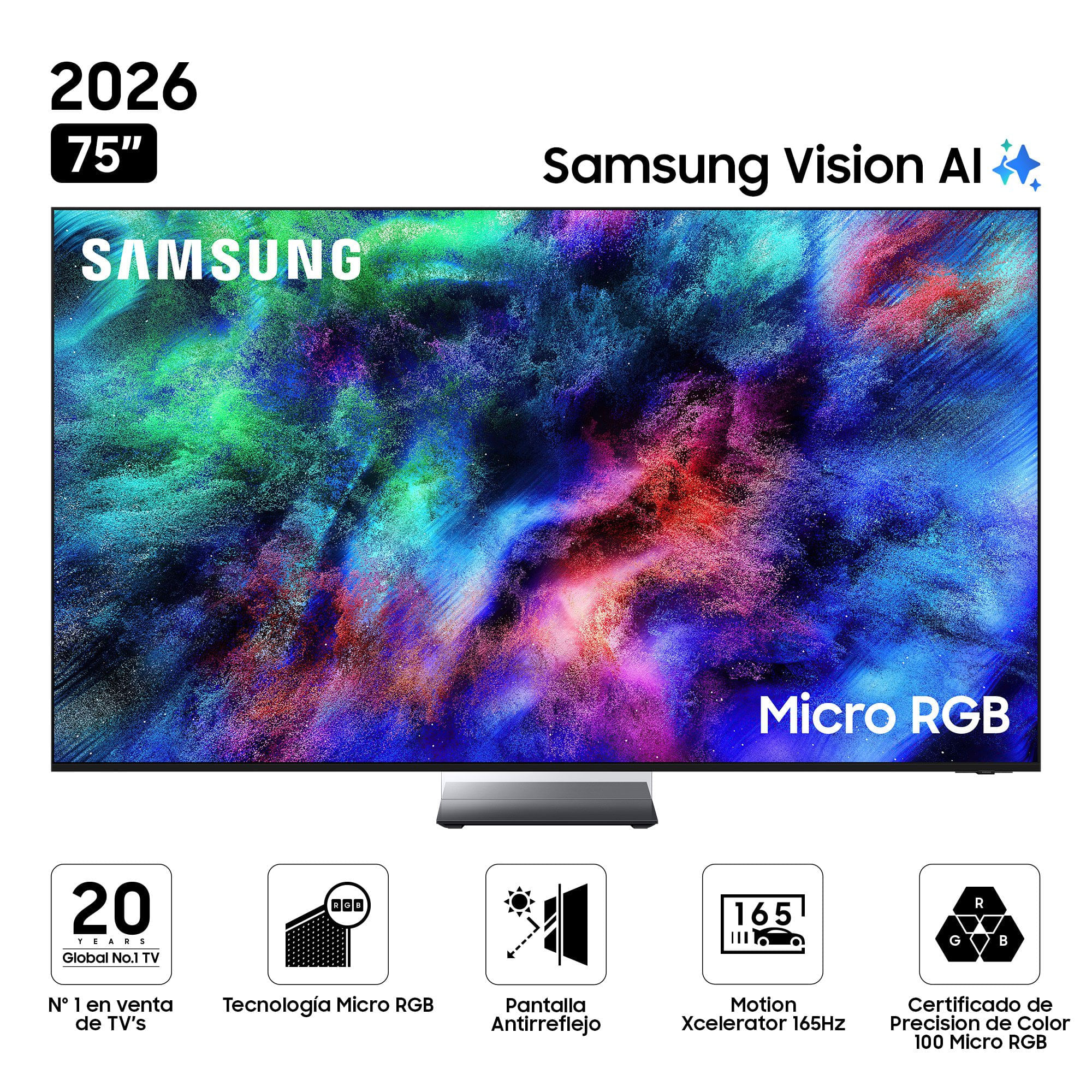 Televisor SAMSUNG Micro RGB 75"" UHD 4K Smart TV R95H Vision AI
