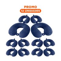 Pack12 Accesorio de Cuello Terciopelo Azul Marino para Viajar Comodamente Y Regalo Sticker