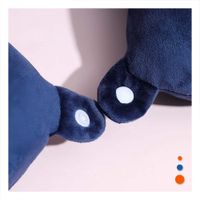 Cojin Color Azul Marino para Cuello de Viaje con Acabado de Terciopelo Y Papel Regalo
