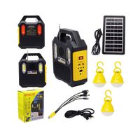 Kit Solar Portátil 6W con Linterna y 3 Focos LED OPALUX OP-9028B