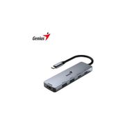 HUB USB-C GENIUS UH-500 2xUSB-A 3.0  USB-C  HDMI 4K PD 100W SILVER