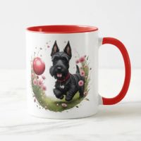 Taza mug pet lover de cerámica Scottish Terrier color rojo