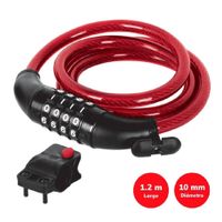 CANDADO CABLE DE SEGURIDAD PARA SCOOTER BICICLETA - CLAVE NUMÉRICA