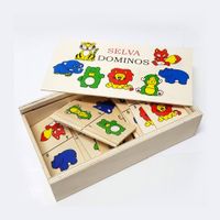 Domino Didactico en Madera Motivo Selva 28 pzas