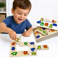 Domino Didactico en Madera Selva 28 pzas