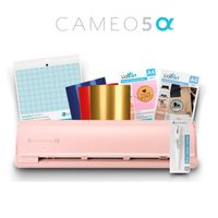 Kit Básico Silhouette Cameo 5 Alpha Rosa y Accesorios