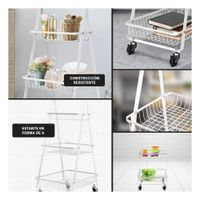 Organizador Triangular de 3 Niveles con Ruedas Blanco Forma en A