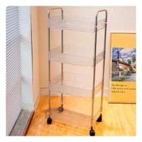 Estante Moderno de Acrilico 4 Niveles con Asas Transparente para Sala y Cocina Y Papel Regalo