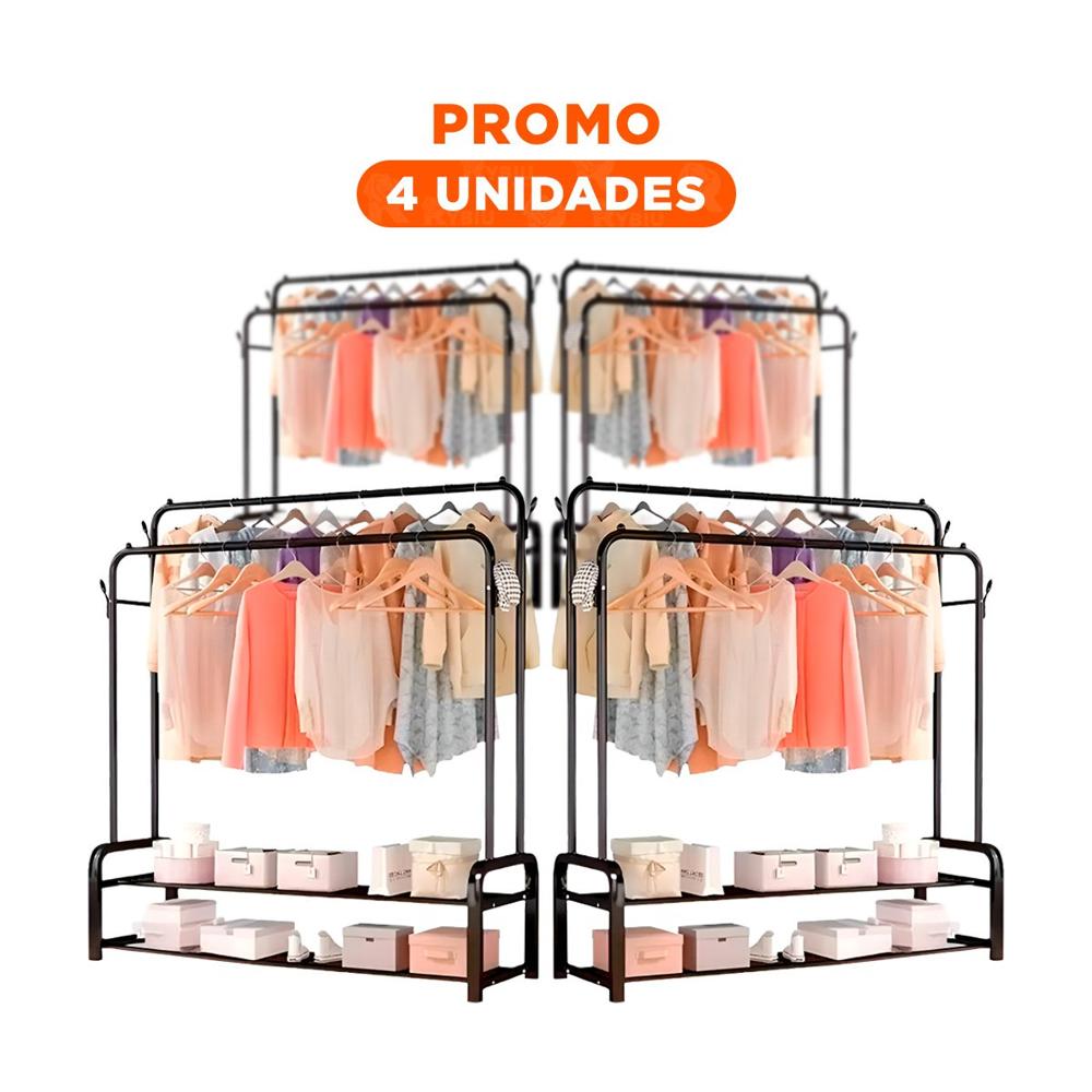 Pack4 Torre Organizador negro con 2 Niveles para Oficina Y Regalo Sticker