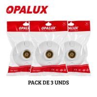 Wall Socket E27 Oval Blanco Opalux - Pack de 3 unds