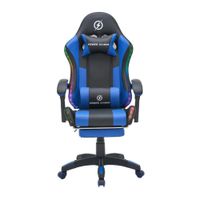 Silla Gamer Power RGB con Masajeador y Reposapiés Azul