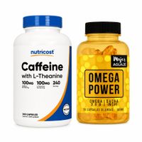 Pack Cafeína con L-Teanina y Omega Power 60 Cápsulas