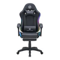 Silla Gamer Power RGB con Masajeador y Reposapiés Negro