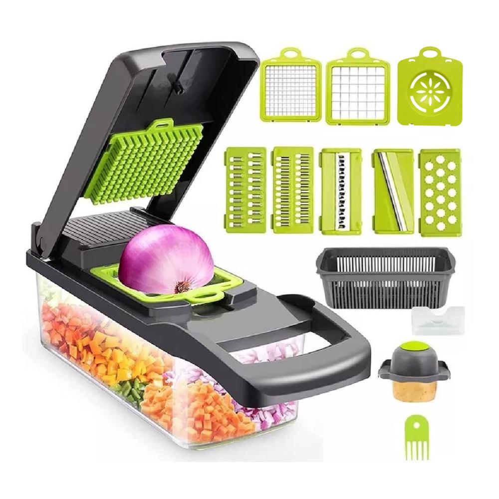 Multipicador Pica Todo Rayador de Verduras Con recipiente y separador de Clara de Huevo