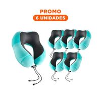 Pack6 Descanso de Cuello Compacto para Llevar Celeste Claro